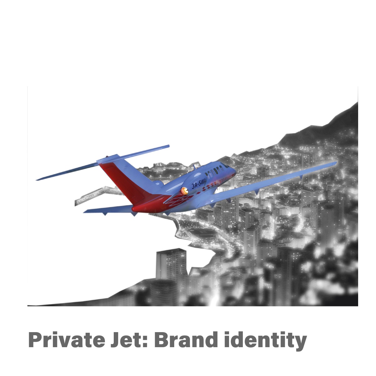 Private jet brand identity design by Vladimir Bozanic